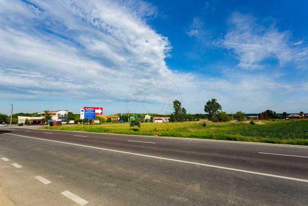 Teren extravilan arabil 18.000 mp cu front stradal la DN Timișoara–Arad