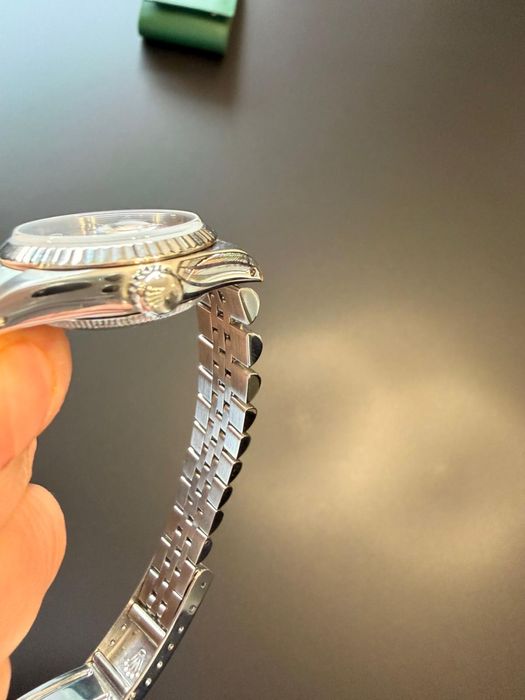 Ceas Rolex Lady DateJust, Salmon, Full box, white gold bezel