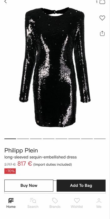 Philipp Plein рокля с кристали Нова!