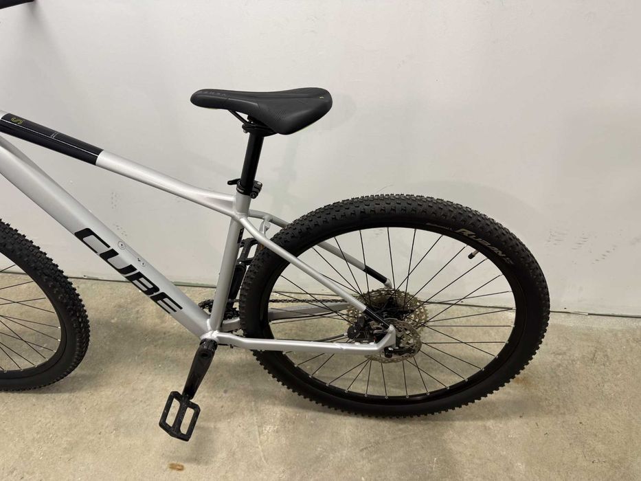Bicicleta MTB Cube Attention SLX 2023 Silvergrey Lime marime L 20" Shimano 1x12 Furca RockShox Air