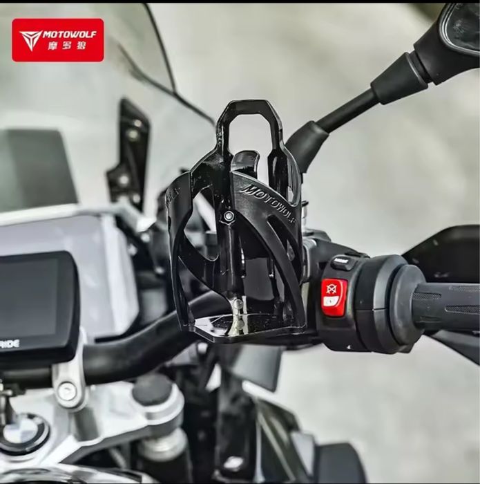 Suport pahar sticla MOTO WOLF scuter atv prindere pe ghidon crash bar