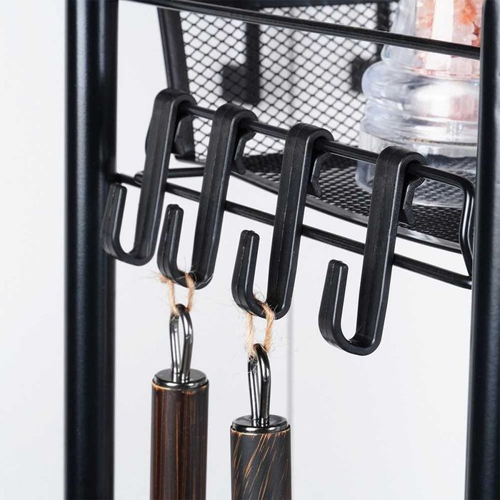 Метална етажерка с колелца на 4 нива