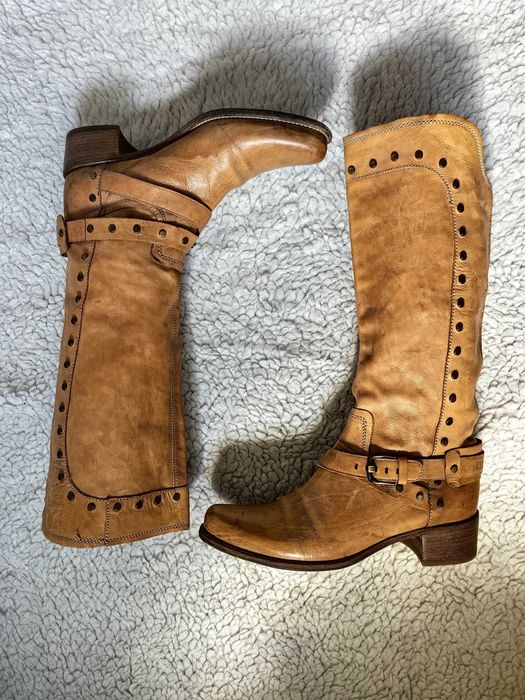 Ciocate bej dama piele naturala cizme Vic Matie originale tinte