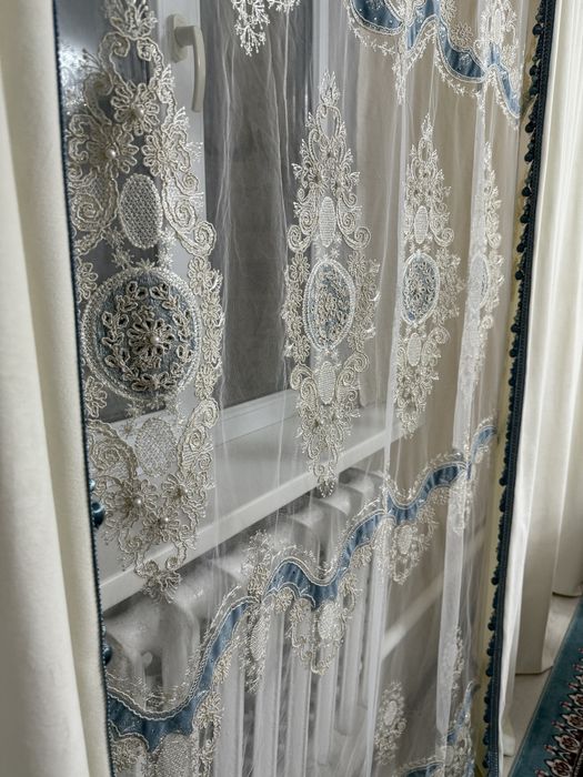Шторы для зала с тюлю