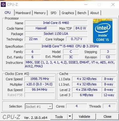 Процесор Intel Core i5-4460 – 4 ядра, 3.2 GHz, LGA1150