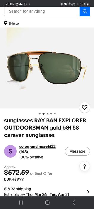 Ochelari vintage/colectie Ray Ban B&L