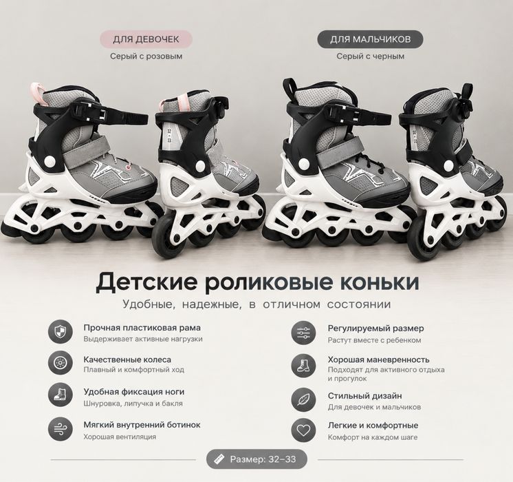 Детские роликовые коньки