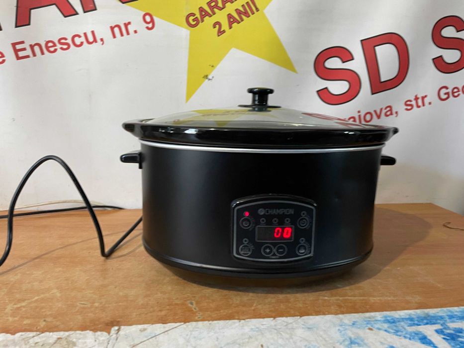Slow cooker Champion  6,5 L. 320 W Trei setari de gatit /Garantie 2 ani