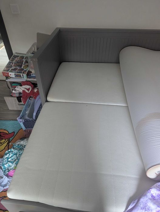 Divan copii 160x200 extensibil culoare gri