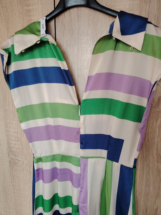 Дълъг гащеризон от сатен Mango