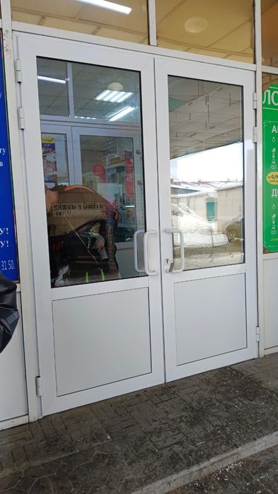 Двери алюминиевые, сборка, установка