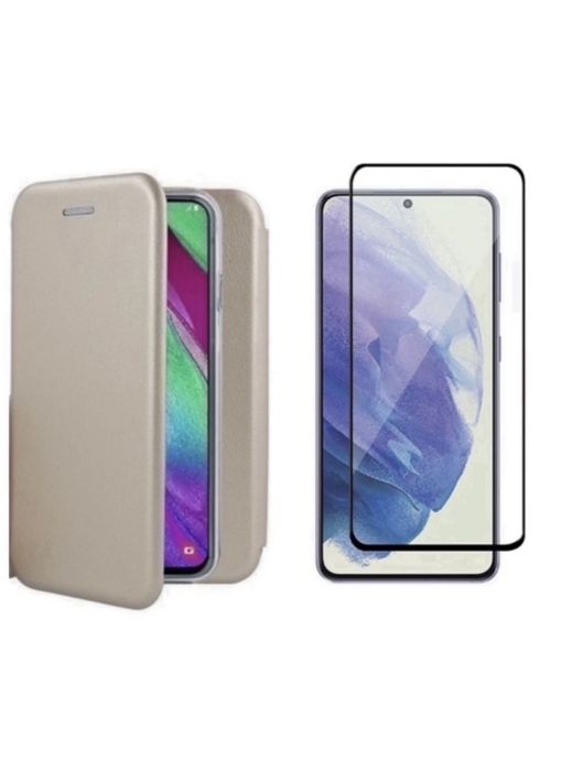 Samsung A15/A25/A35/A55/A56 Pack Husa Flip Case + Folie Sticla Curbata
