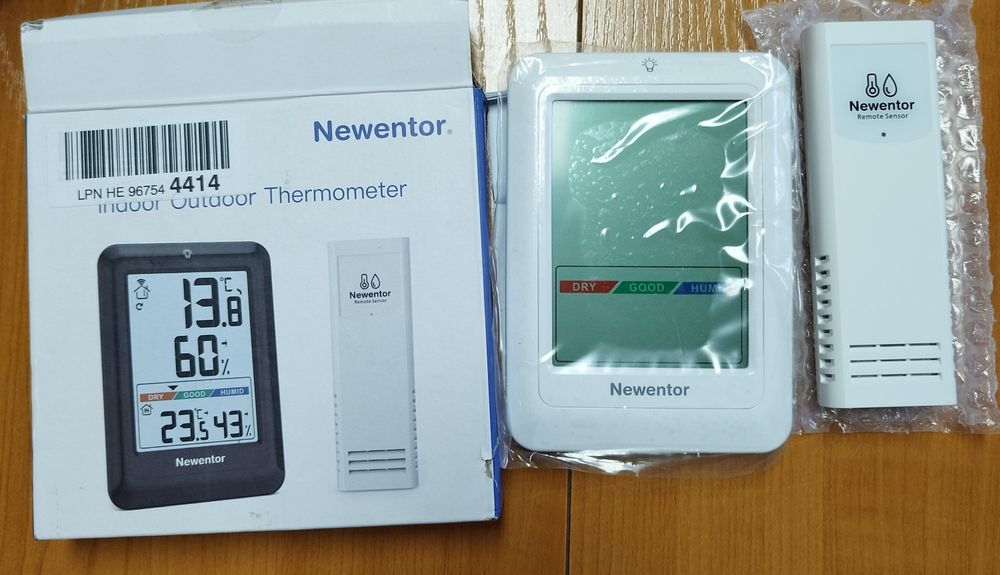 Дигитална метеостанция Newentor – вътрешен/външен термометър