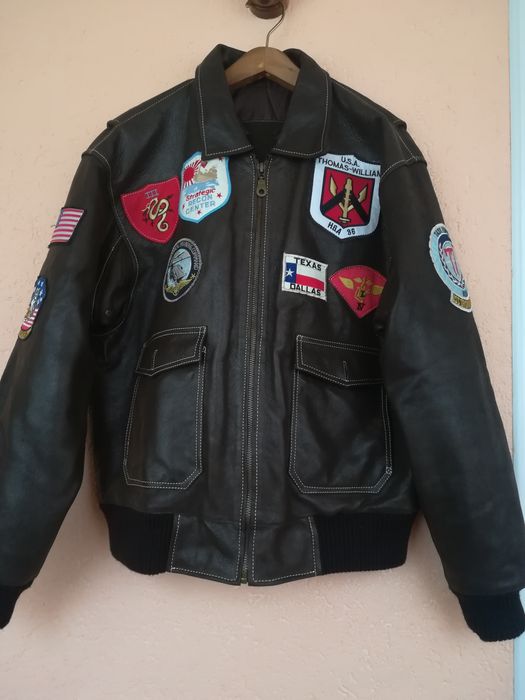 Geaca piele bărbați Aviator Extra Fino Xl