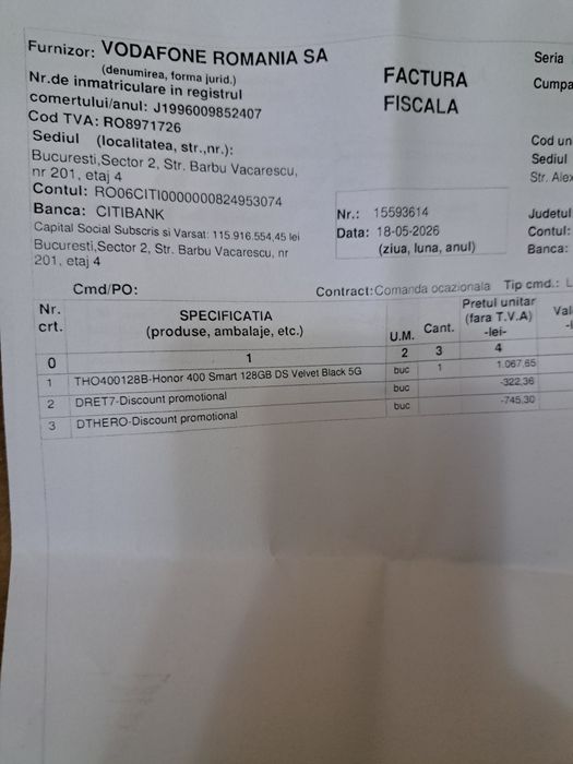 Telefon Honor 400 Smart