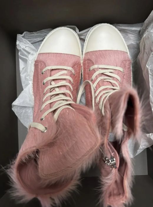 Rick Owens Ramones Pony Hair Pink 36-40