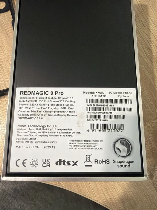 Nubia Redmagic 9 Pro