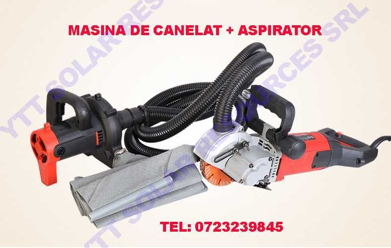 Masina slituit caneluri beton 5 discuri dia D133/D160, 2700W