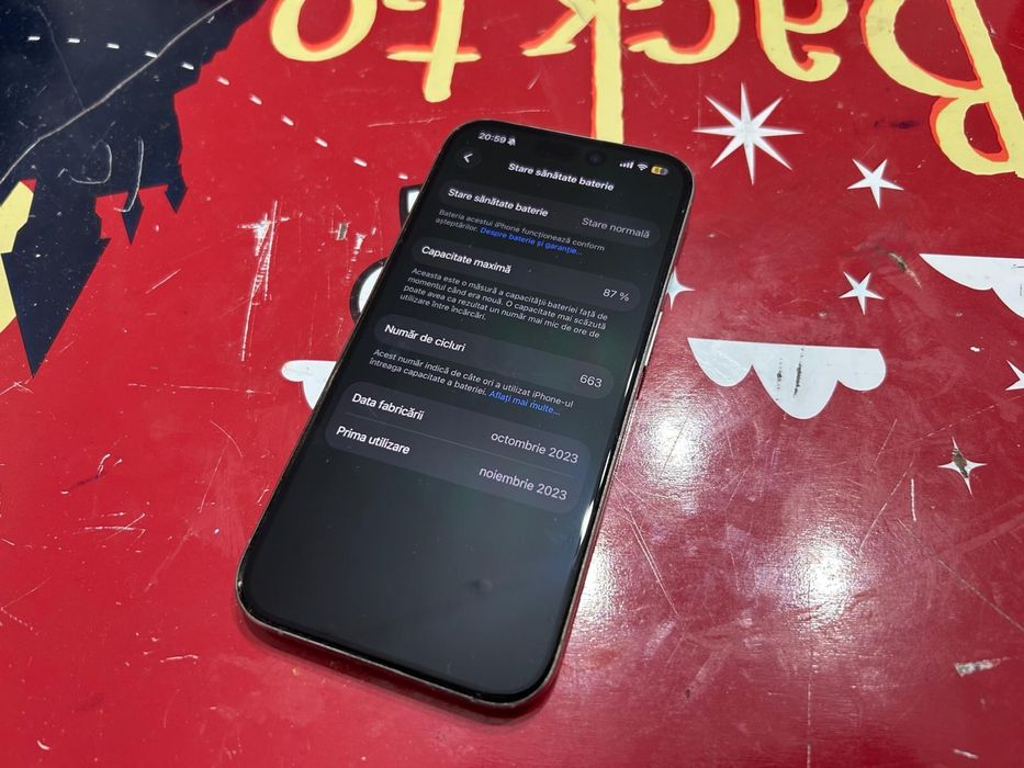 Apple iphone 15 Pro 87% baterie