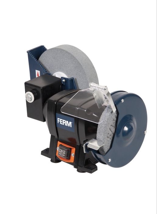 Polizor de banc FERM, BGM1021, 250W, 220, 2950 rpm, Albastru