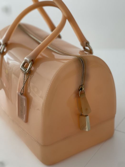 Оригинал Furla Candy Bag, бежевый силикон, б/у