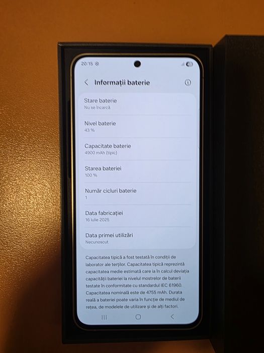 Samsung S25 Fe 128gb 8gb ram Iceblue open box factura garantie Samsung