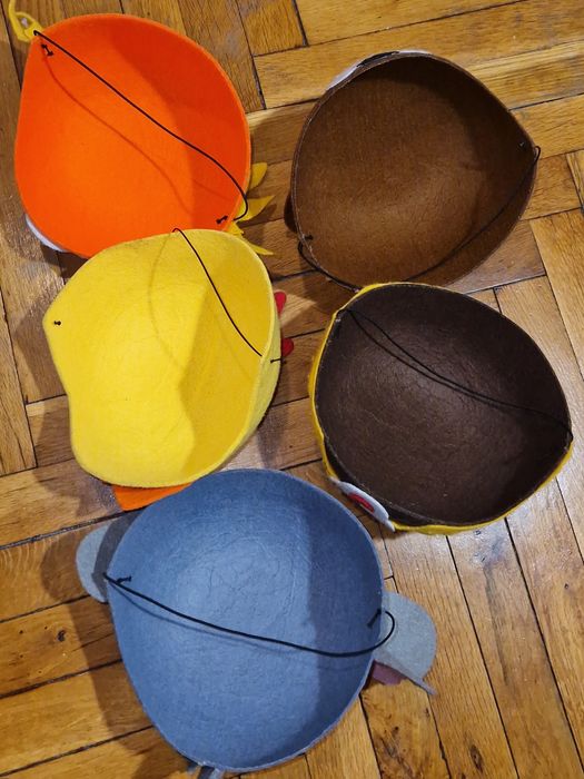 Лот 5 театрални шапки с животински мотиви за сюжетни игри