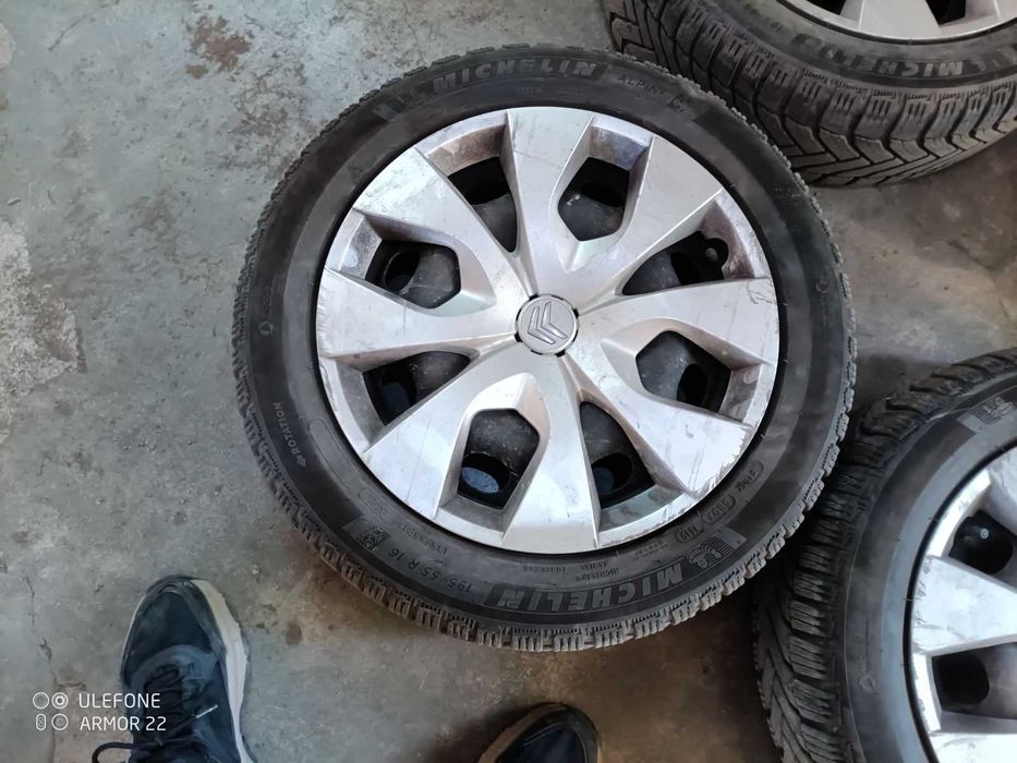 195/55R16 Зимни гуми Michelin Alpin 6 с джанти и тасове