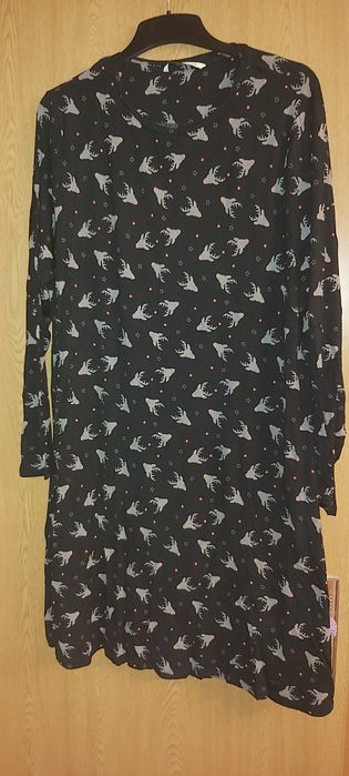 Rochie Crăciun, tunica/bluză lungă, plus size 20 UK-48, reni