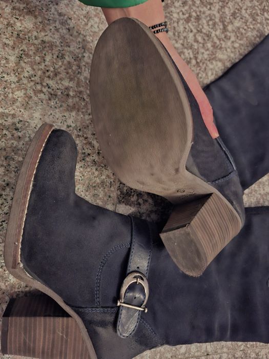 Уникални ботуши - естествен велур 39