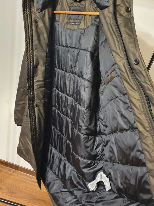 Parka /Geaca barbati Zara material cauciucat mar L - NOUA (kaki)