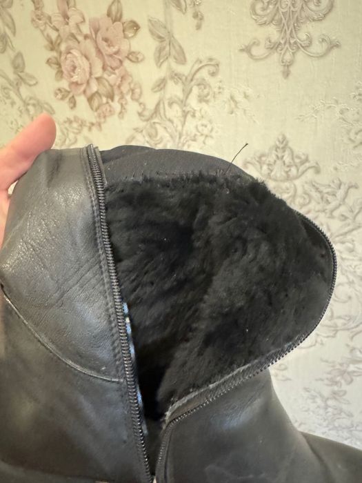 Сапоги кожаные осенние