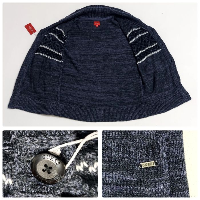Guess cardigan nou ptr. bărbați, pulovar tricotat in dungi, cu nasturi, măsura M