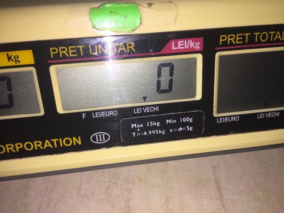 Cantar Partner OAP-15K Capacitate 15kg Afisaj LCD oap-15k