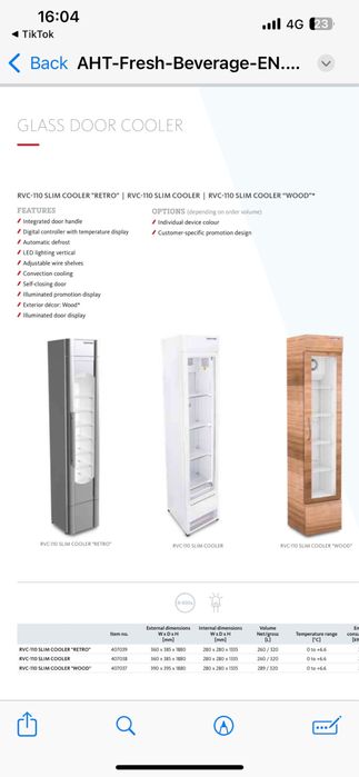 Vitrine de bar / Energizant / Universale