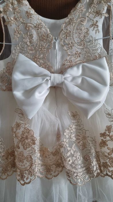 Рокля за кръщене/сватба - размер 2 години, 86 см.