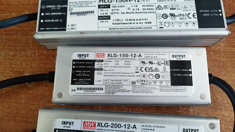 MEAN WELL XLG-200 - 150 и HKG -150 - захранващи блокове - LED драйвери