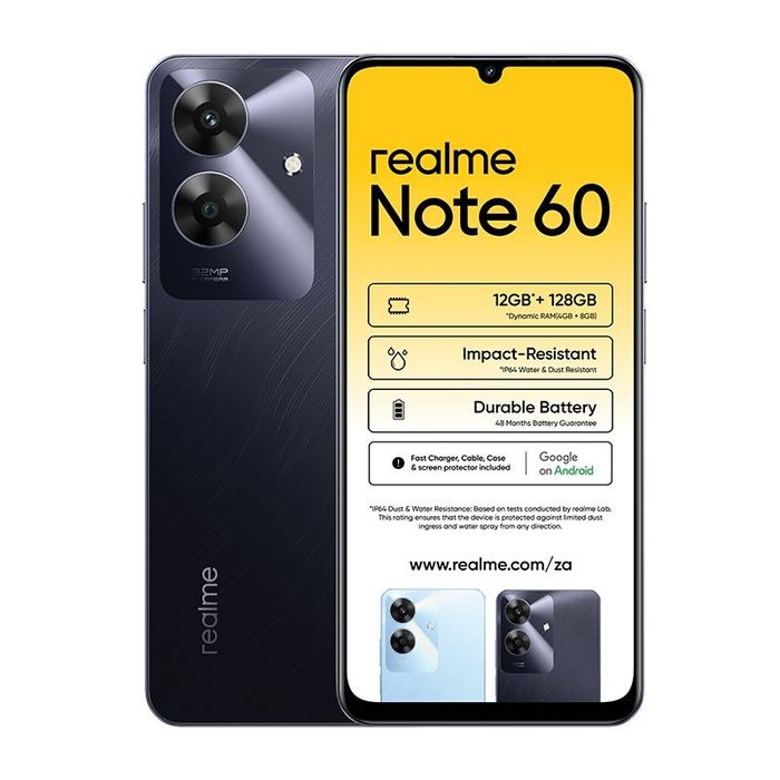 Realme note 60 128gb ram 4+8 gb