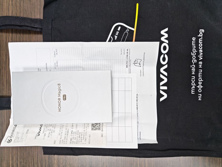 КАТО НОВ 512GB Honor Magic 8 Pro Гаранция Vivacom 2028. Black / Черен