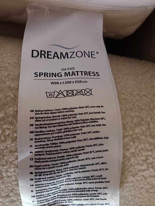 Saltea Jysk Dream zone cu arcuri si spuma, 90/200. NOUA!