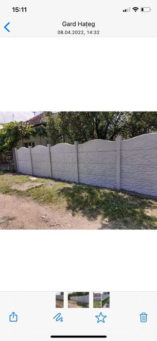 Gard de beton prefabricat