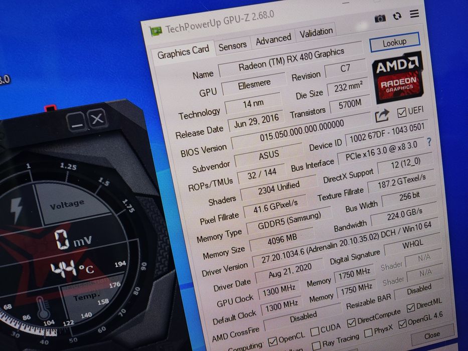 Asus dual rx480 4gb