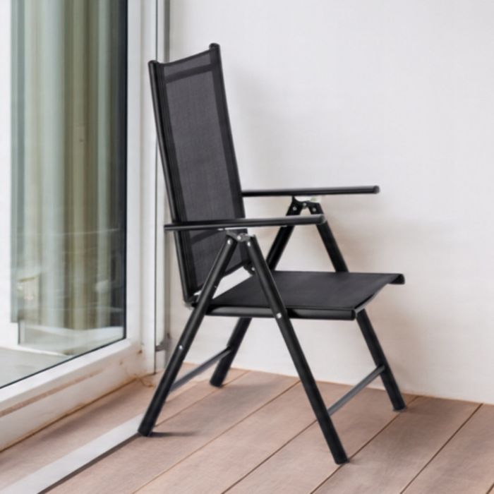 Сгъваем стоманен стол с регулиране на облегалката - издръжливост и еле