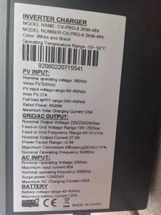 Covax Gibrid Smart Solar Inverter 6.2 kW