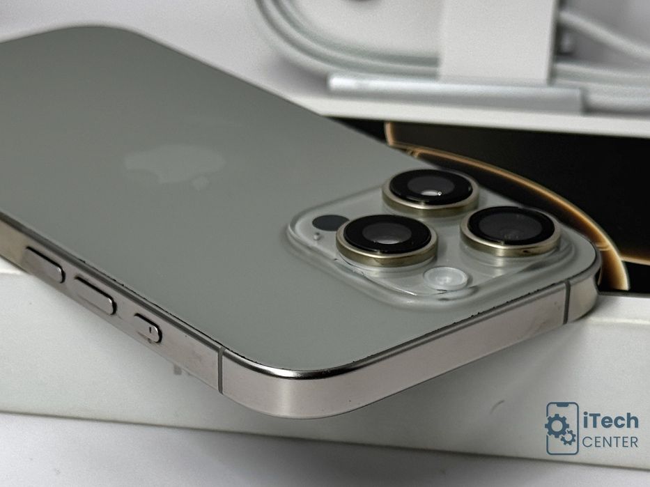 iPhone 16 Pro, 128GB, Natural Titanium, 100% батерия, ОТЛИЧЕН, 1г. ГАРАНЦИЯ!