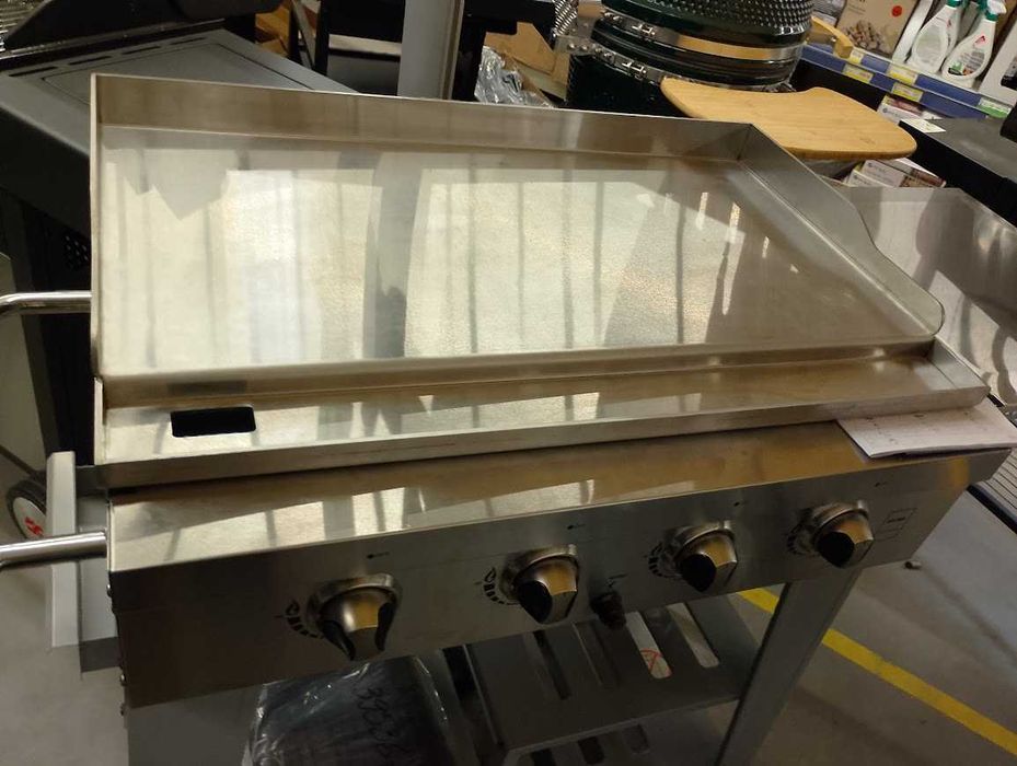 grill gratar plita inox 4 arzatoare pe gaz gpl 90x60cm nou