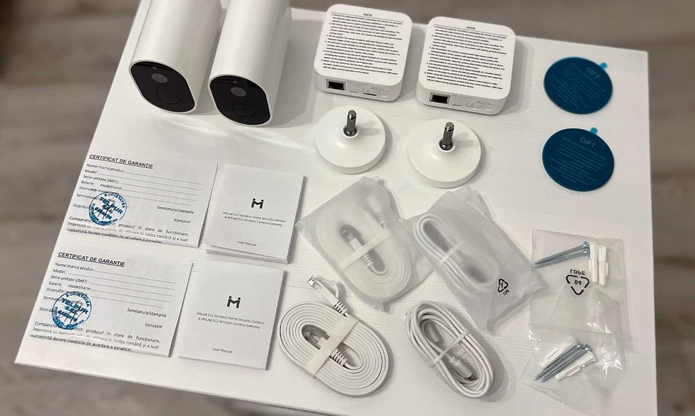2 Kit-uri Camere Supraveghere Xiaomi + Gateway-uri, Wireless, Alb (Smarthome)