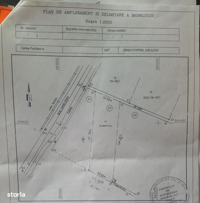 Teren intravilan 8.545 mp | Zona Odăi | Ideal investiție