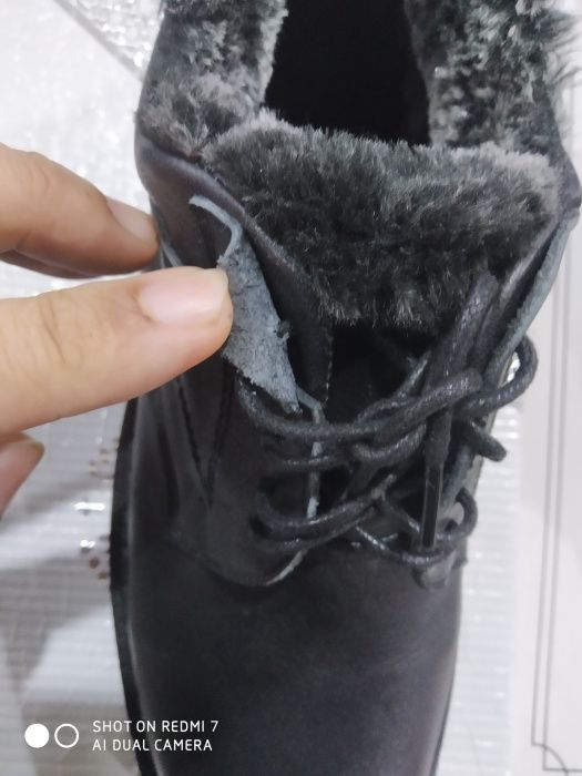 Утеплённые ботинки и полусапоги из натуральной кожи с мехом