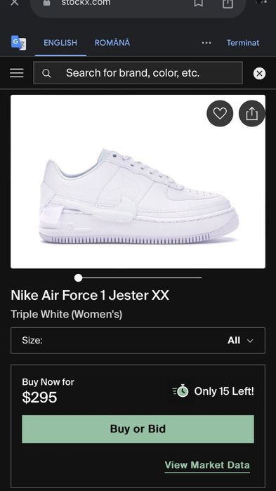 Air force 1 jester XX triple white